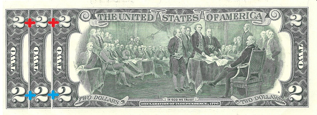 2 dollars 1776 USA